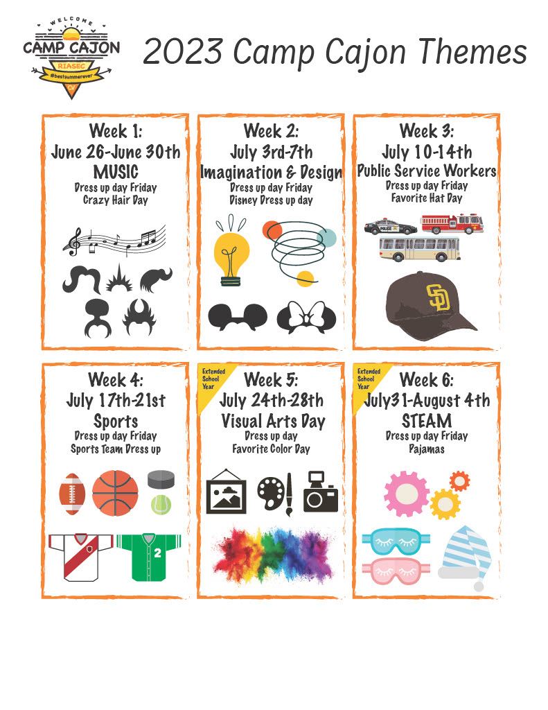 2023 Camp Cajon Themes